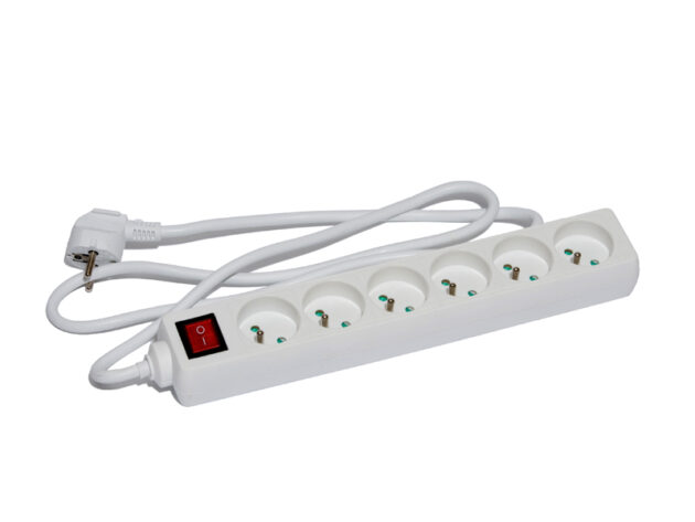 Bloc 6 prises + interrupteur Schuko