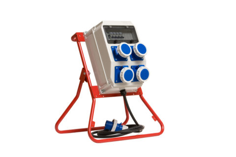Coffret de chantier Mono 4 prises + Arrêt d'urgence IP66